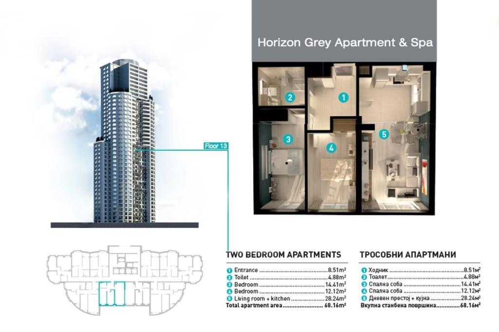 Horizon Grey Apartment & Spa Skopje Extérieur photo